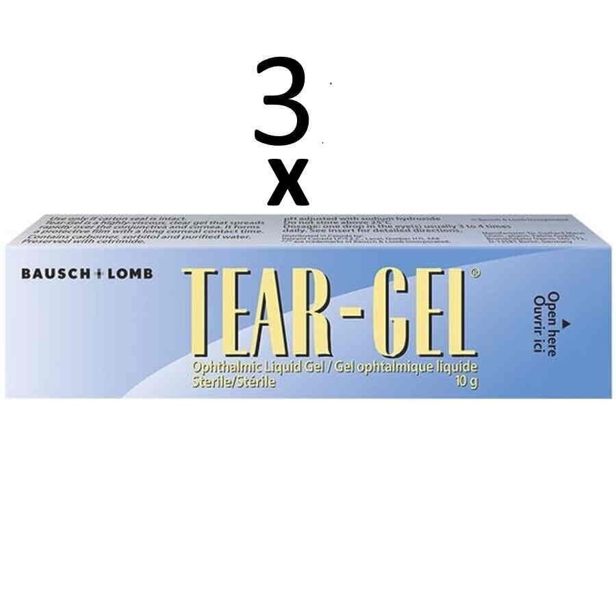 3x10g Bausch & Lomb TEAR GEL Ophthalmic Liquid Gel made in Germany