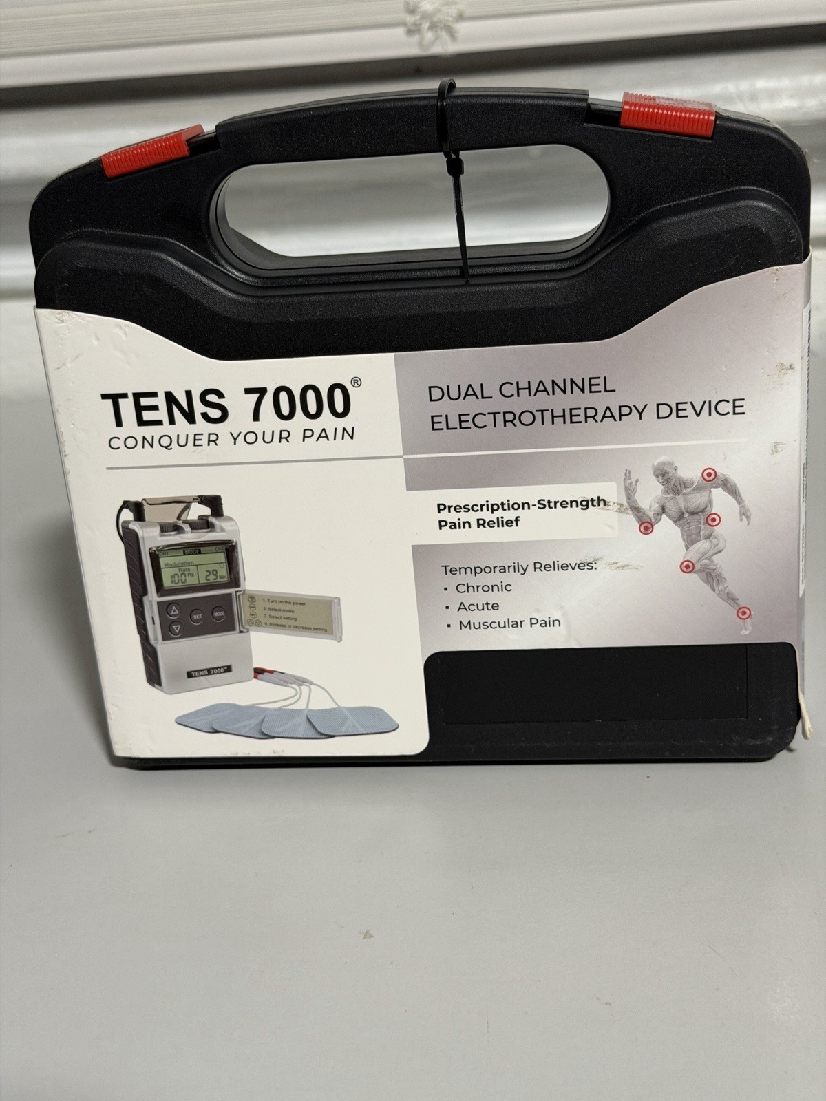 Roscoe TENS 7000 Digital Pain Management Unit OTC Muscle Stimulator
