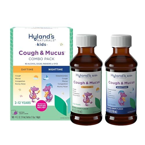 Hyland’s Kids Cough and Mucus Day and Night Combo Natural Relief 4 Fl Oz