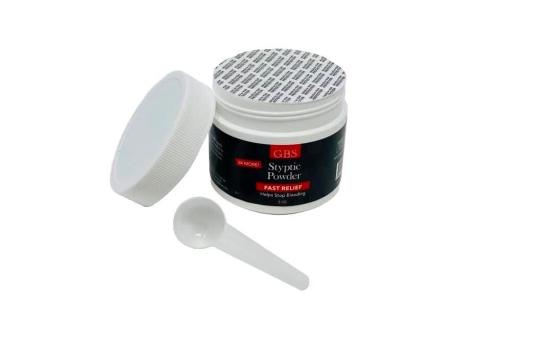 Styptic Powder Stop Bleeding First Aid Nosebleeds shaving cuts camping barbers