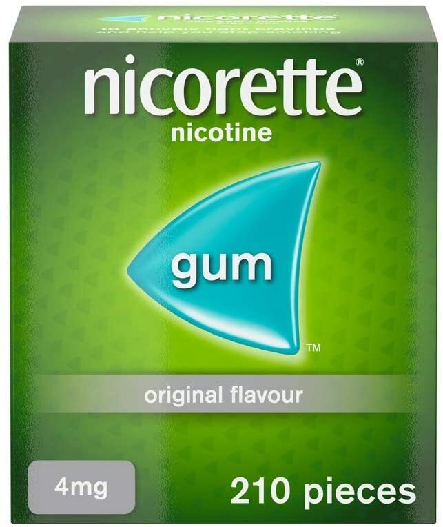 Nicorette ORIGINAL Flavour Gum 4 MG 210 Pieces “”USA SELLER-SHIPS SUPER FAST””