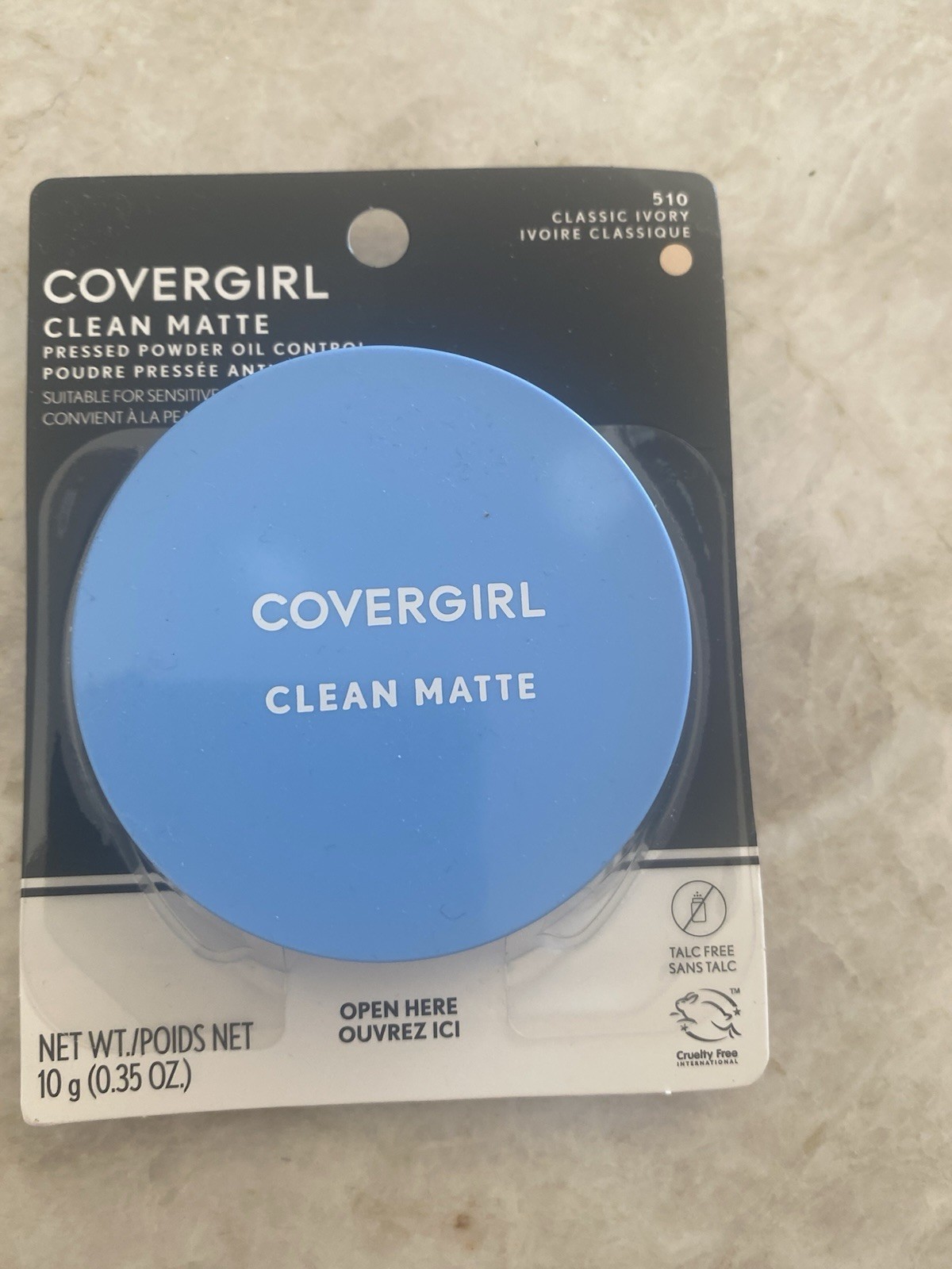 Covergirl Clean Matte Pressed Powder Oil-Control, (510) Classic Ivory