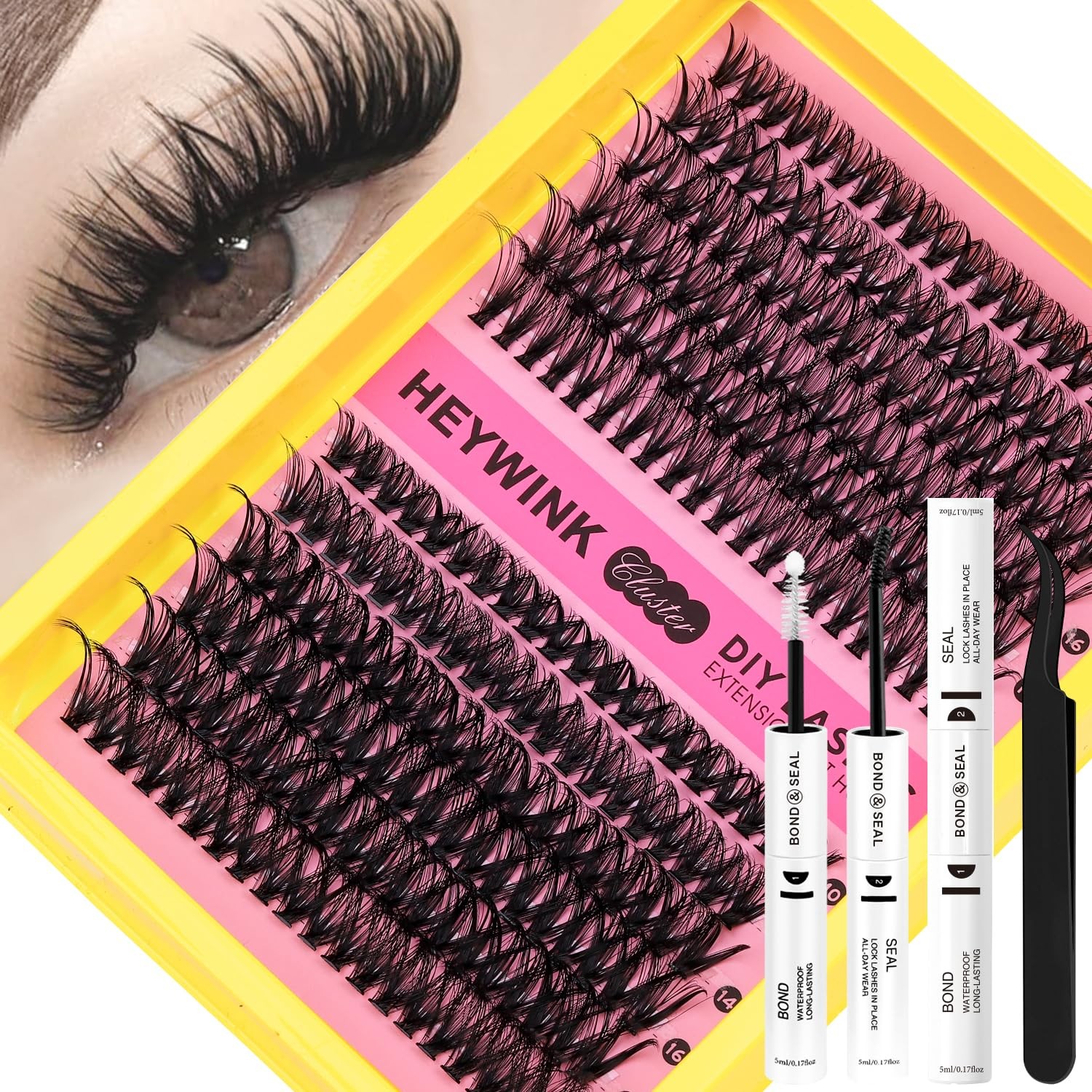 HEYWINK DIY Lash Extension Kit Volume 1 count (Pack of 1), 40D+50D