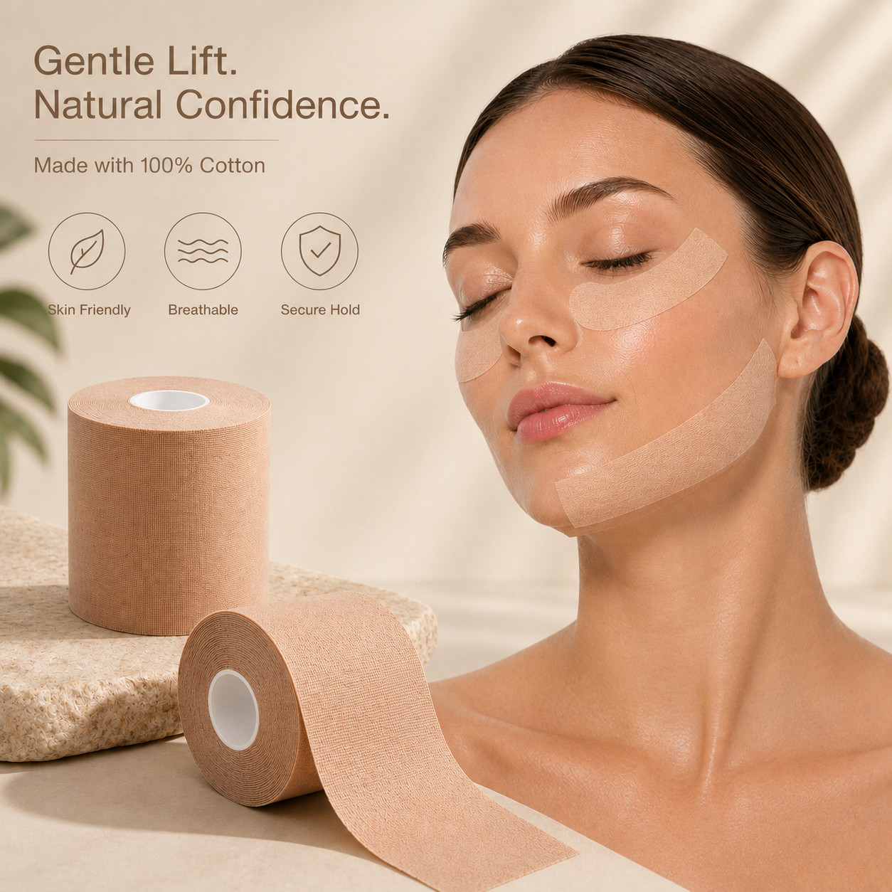 Kinesiology Tape for Face V Line Neck Eyes Lifting Wrinkle Remover 2.5cm x 5m