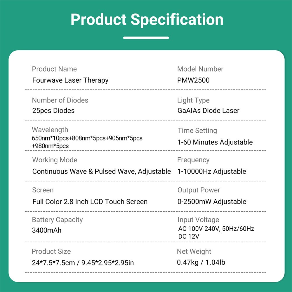650nm 808nm 905nm 980nm Cold Laser Treatment for Muscle Joint Body Pain Relief