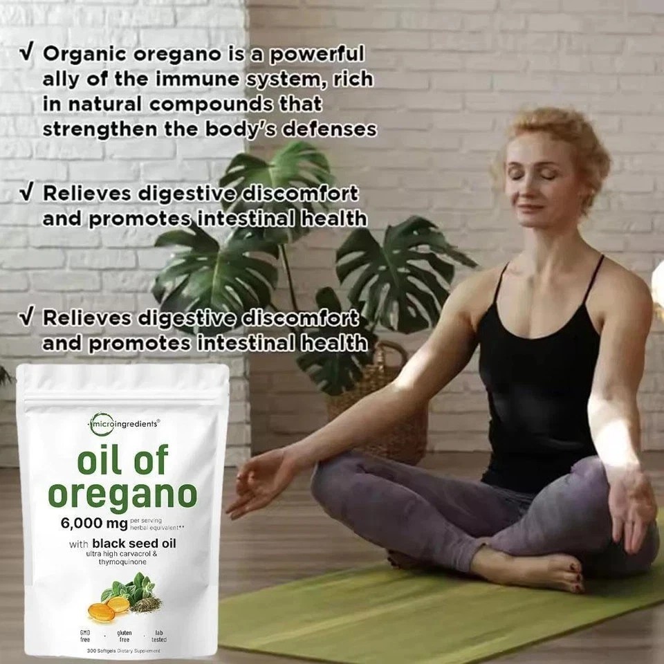 3 Pack Oil of Oregano with Black Seed Oil, 300 Softgels NEW Microingredients.-