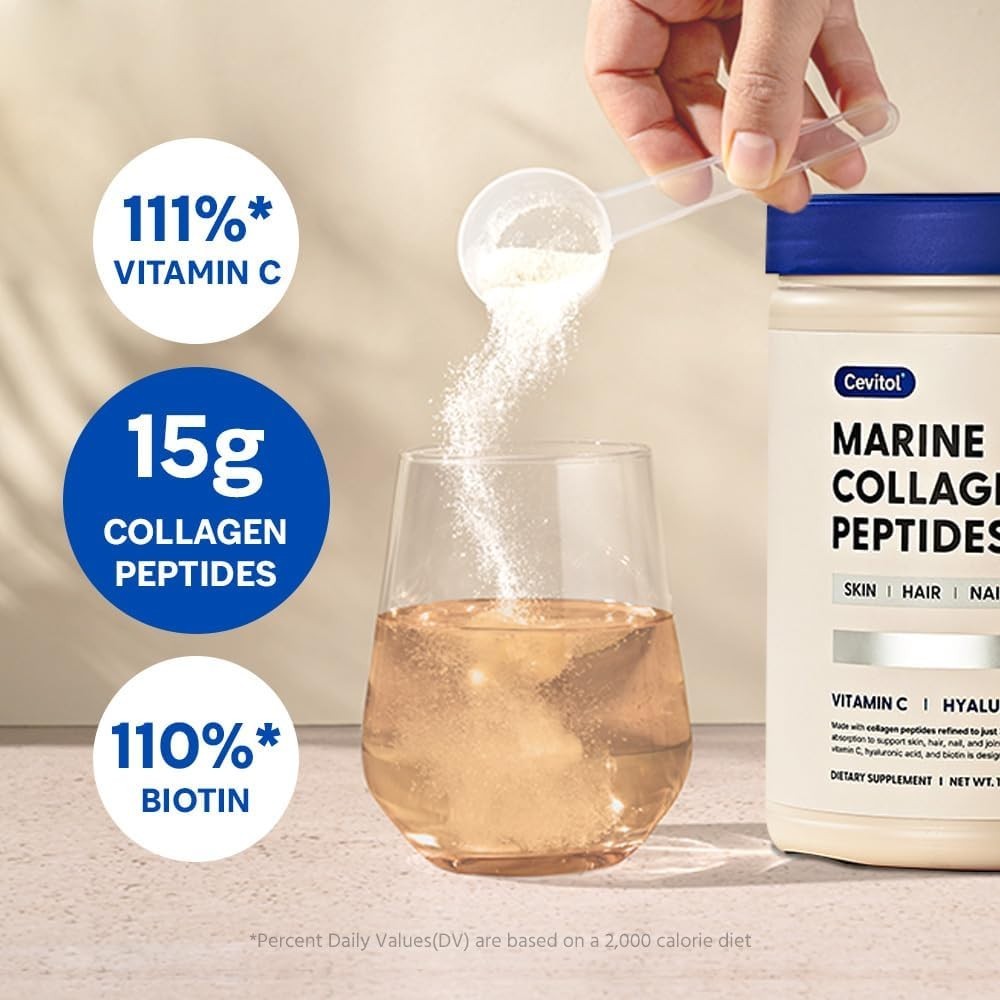 Cevitol Marine Collagen Peptides – Hydrolyzed Ultra-fine Collagen Powder for New