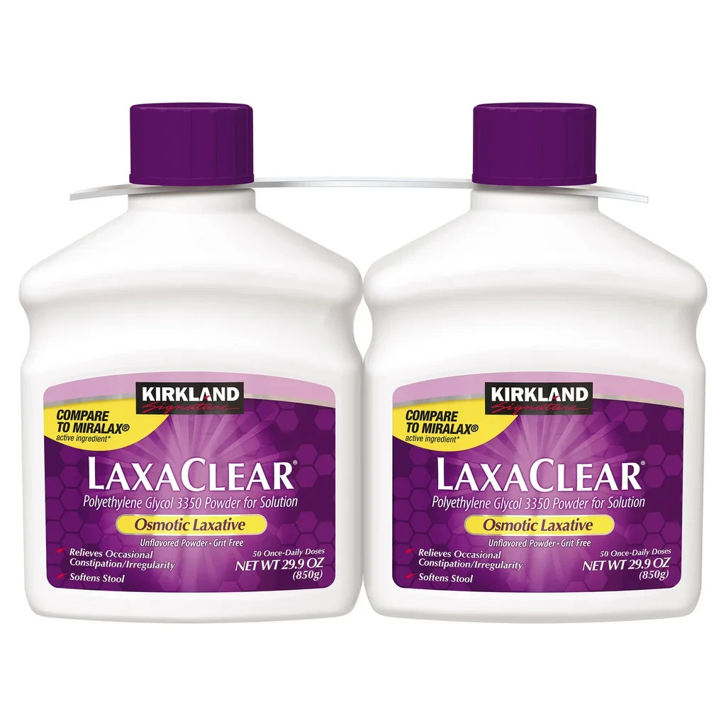 Laxative Polyethylene Glycol – Kirkland Signature LaxaClear 100 Doses VS MiraLAX