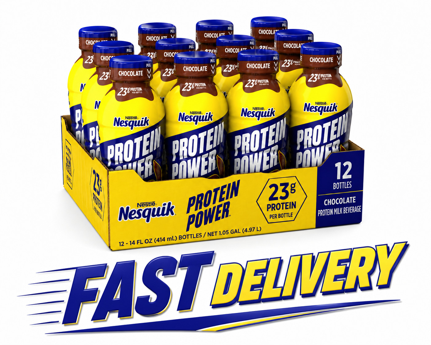 Nesquik Protein Power Chocolate Milk, 168 Fl Oz (pack of 12)