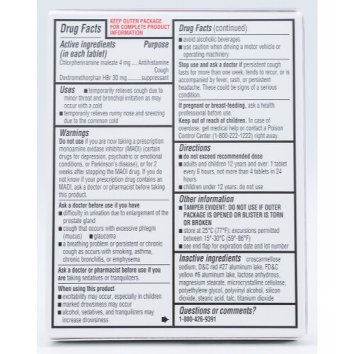 Quality Choice Cough & Cold For High Blood Pressure, 24 Tablets – Pack of 6