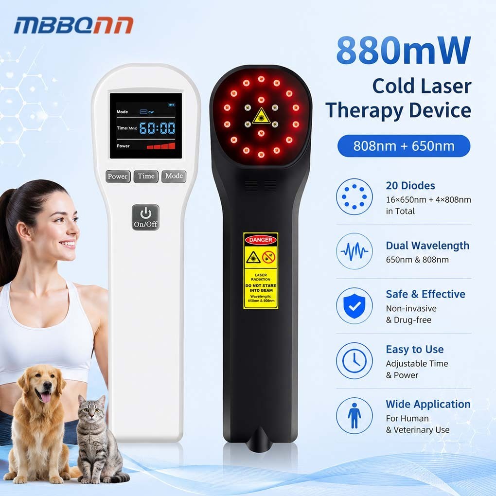 Handheld Cold Laser Therapy Device for Back Pain Relief and Muscle Recovery LLLT