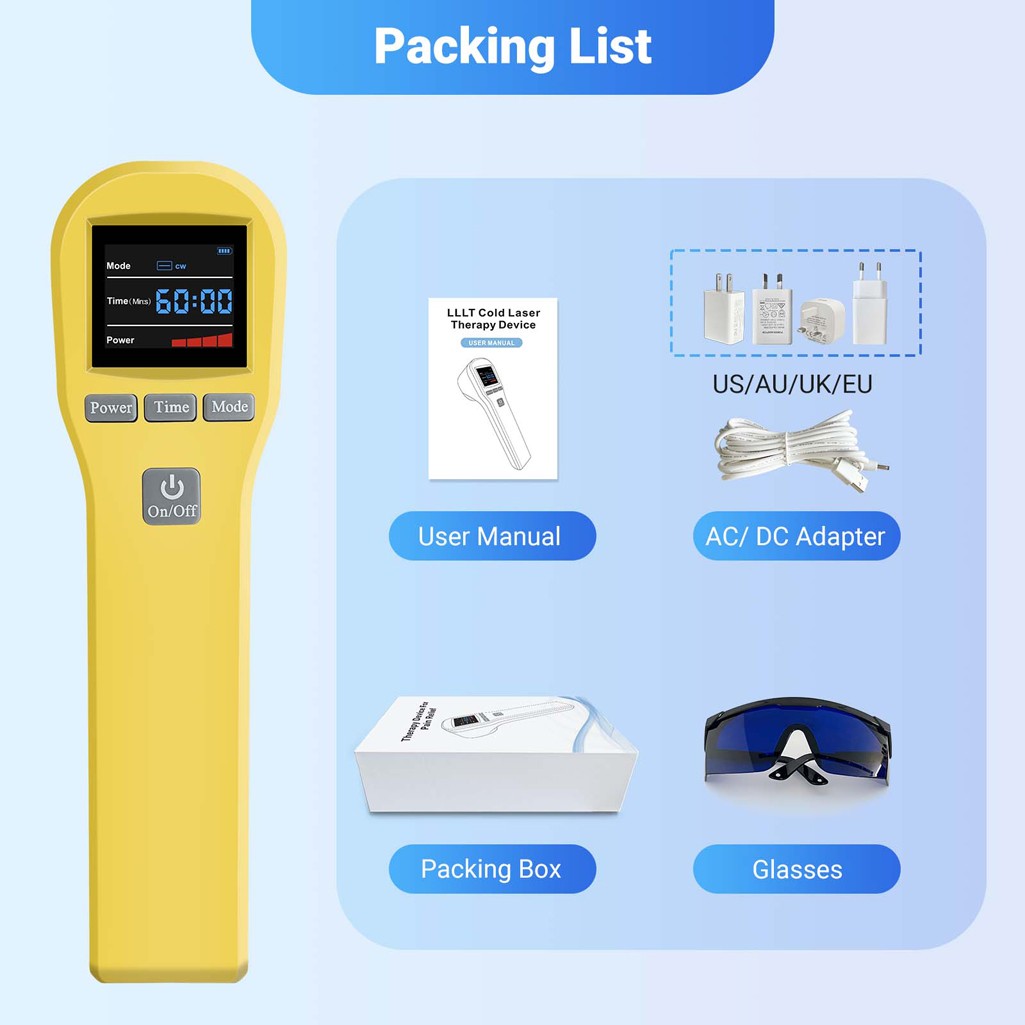 880mW Class 3b Cold Laser for Pain Therapy Low Level Laser LLLT Device 650+808nm