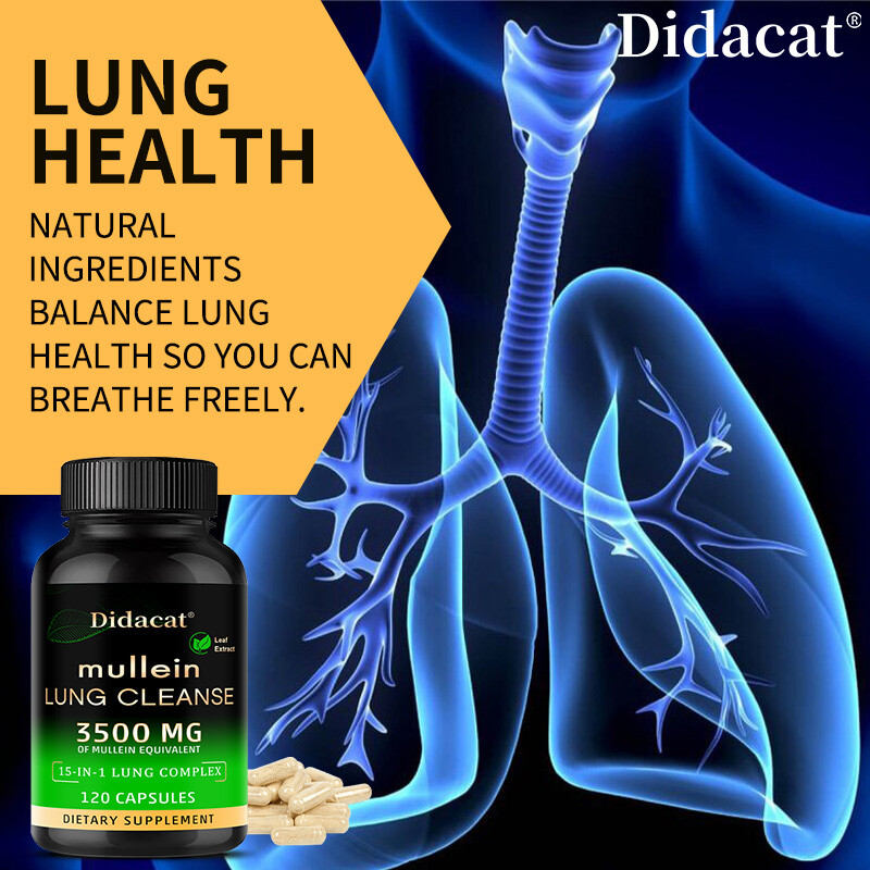 Mullein Leaf Extract 3500mg ,support Lung Cleanse Respiratory ,120 Capsules.