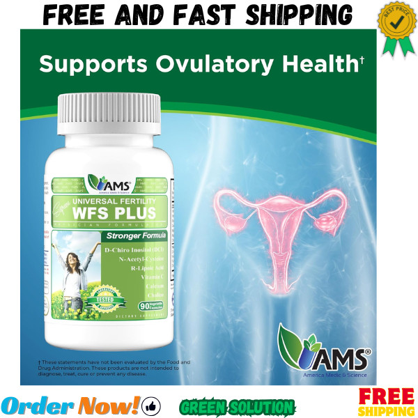 America Medic Science WFS Plus Fertility Supplements for Women 90 Capsules S…