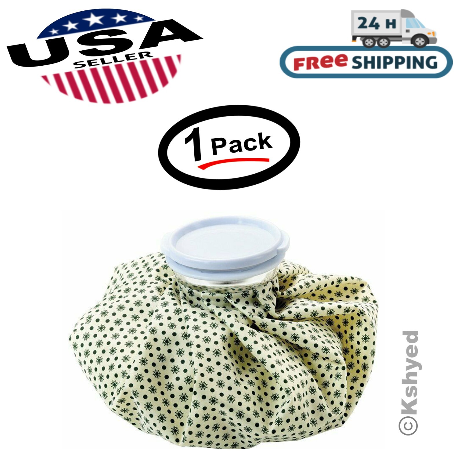 Grafco HT9008 English Style Ice Caps 9″ Wide Cold Therapy Reusable Ice Bag New