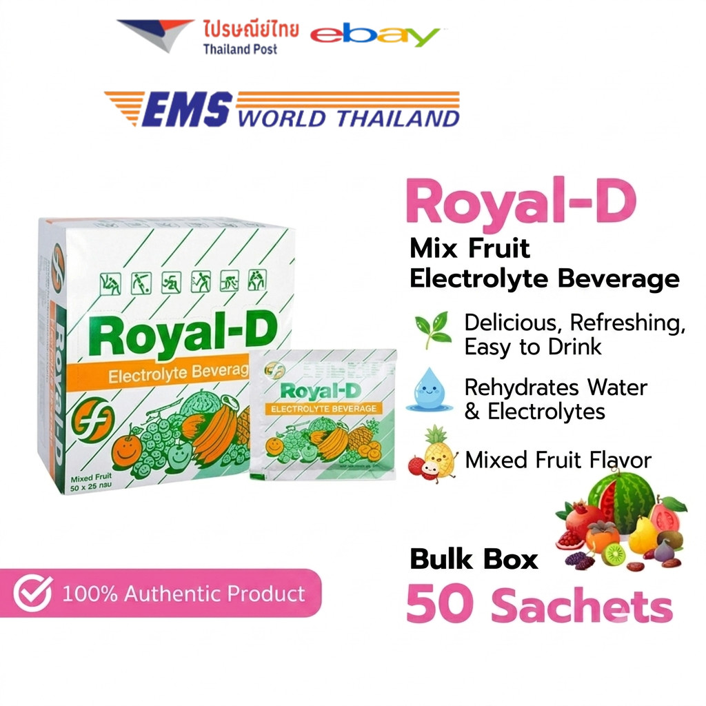 50 sachets Electrolyte Health Sports Supplement Royal-D Powder Drink 25 g