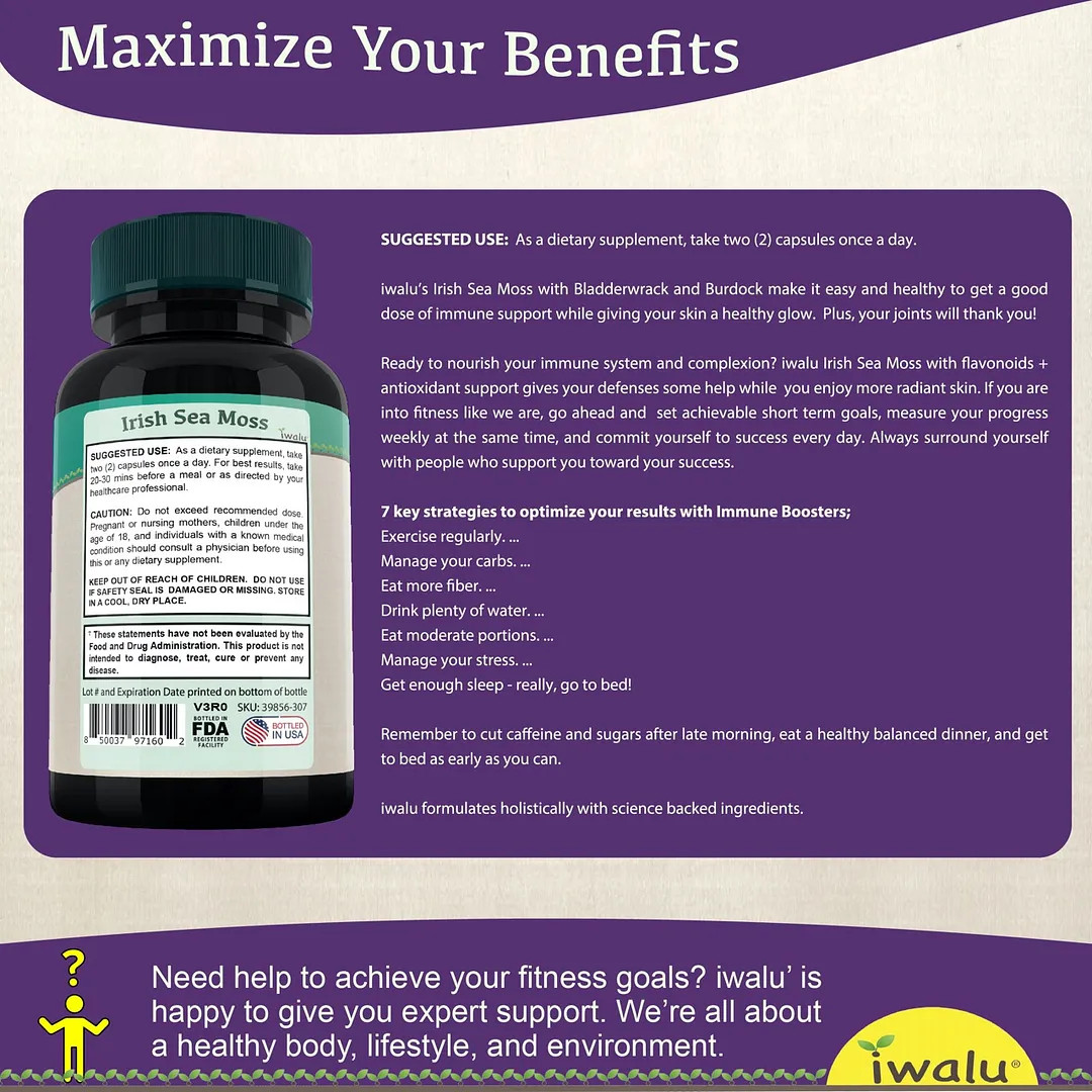 Sea Moss After Workout | Best Supplement Capsule Pill Men Women FREE SHIP
