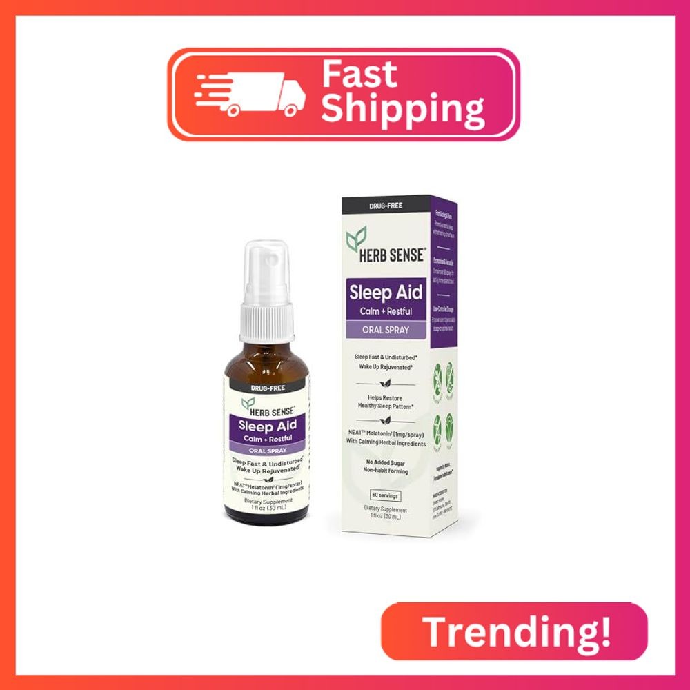 Sleep Aid, Liquid Melatonin, Natural Herbs, Calm, Restful, Oral Spray,1 oz, Drug