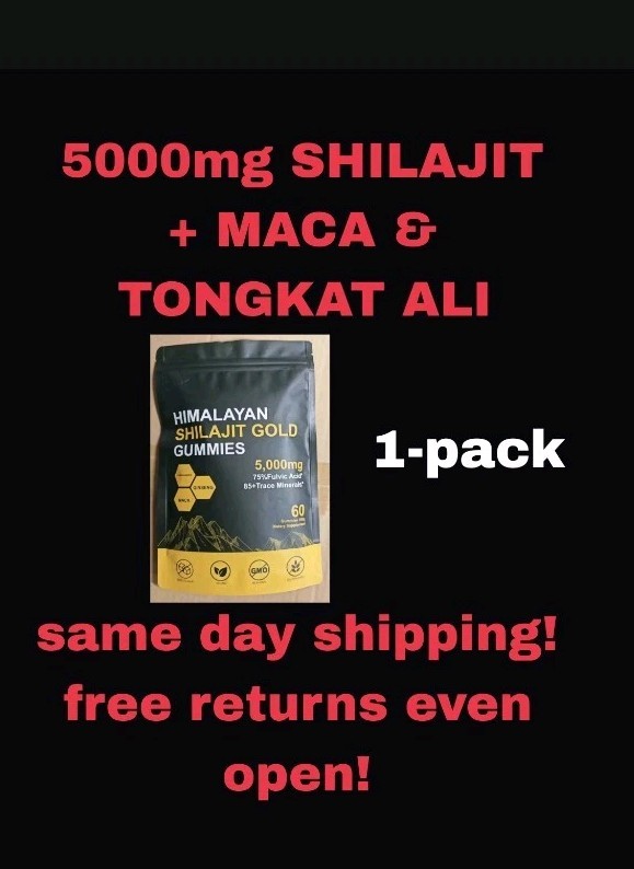 (1) Organic 5000mg Shilajit Gummies Himalayan for Energy & Wellness Supplements