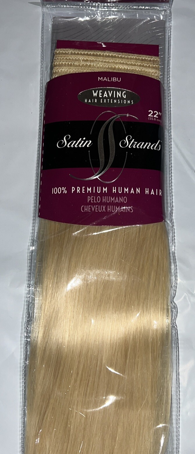 Satin Strands Human Hair Extension 22 Inch Weft Malibu New
