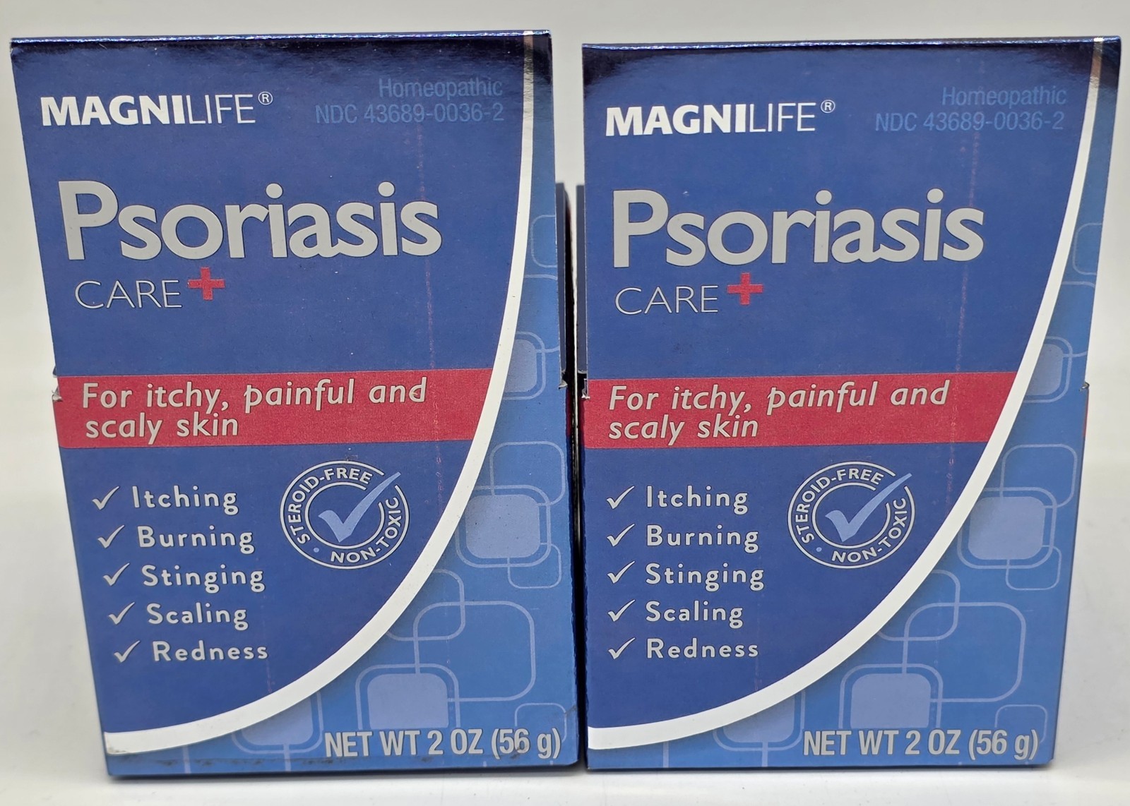 2PK MagniLife Psoriasis Care+ for Itchy Painful & Scaly Skin Non-Toxic 2 Oz Each