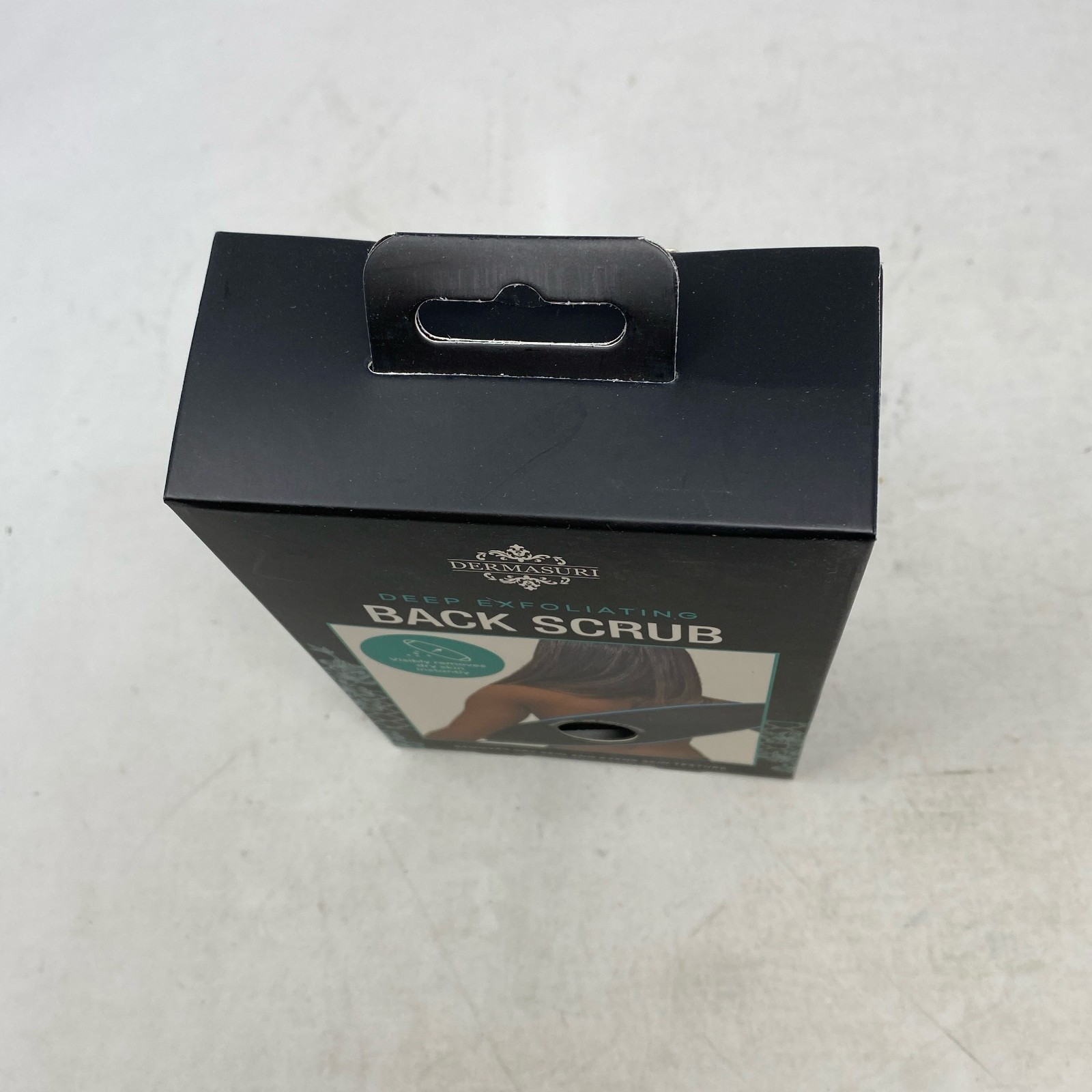 Dermasuri Deep Exfoliating Back Scrub Black 27x8in 1ct