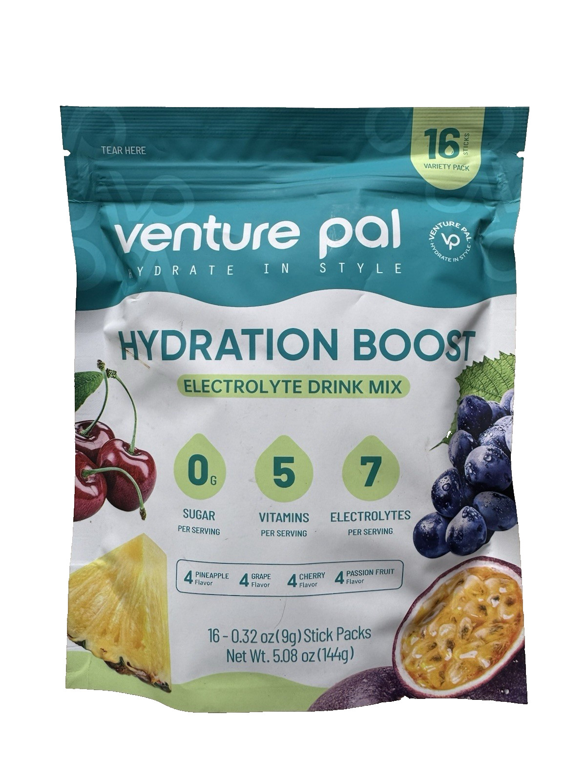 Hydration Boost Electrolyte Drink Mix Variety Pack – 16 Stick Packs – Ex: 1/27