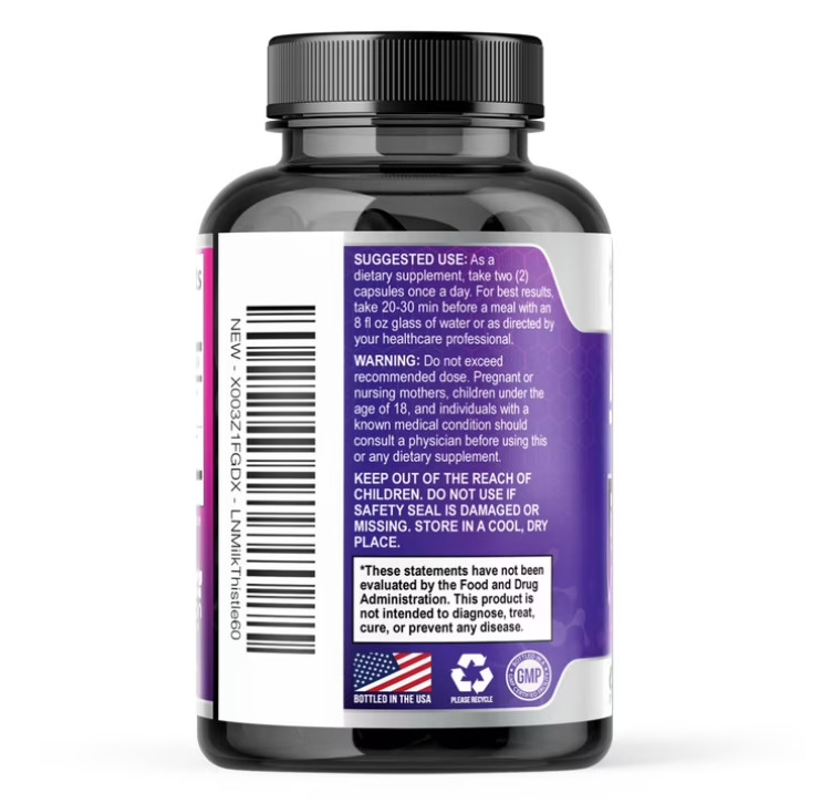 ( 2 pack ) Milk Thistle Supplement for Liver Detox and Cleanse 1000mg