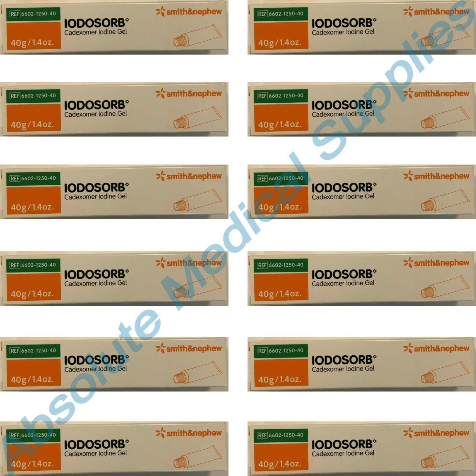 *12-Packs* Smith & Nephew Iodosorb Wound Cadexomer Iodine Gel 1.4 Oz 6602125040