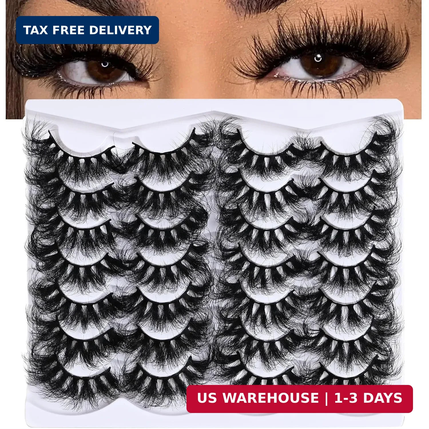 Wispy False Mink Lash Thick Long Lashes False Lashes Mega Look 5D Volume Dramati
