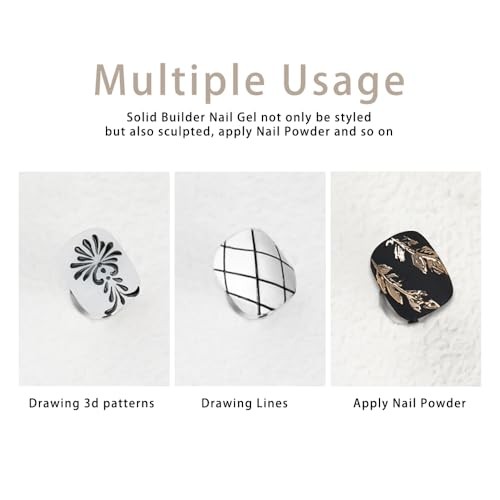 Solid 3d Nail Sculpting Gel For Nail Art, 3d Nail Art Gel Multifunctional Black