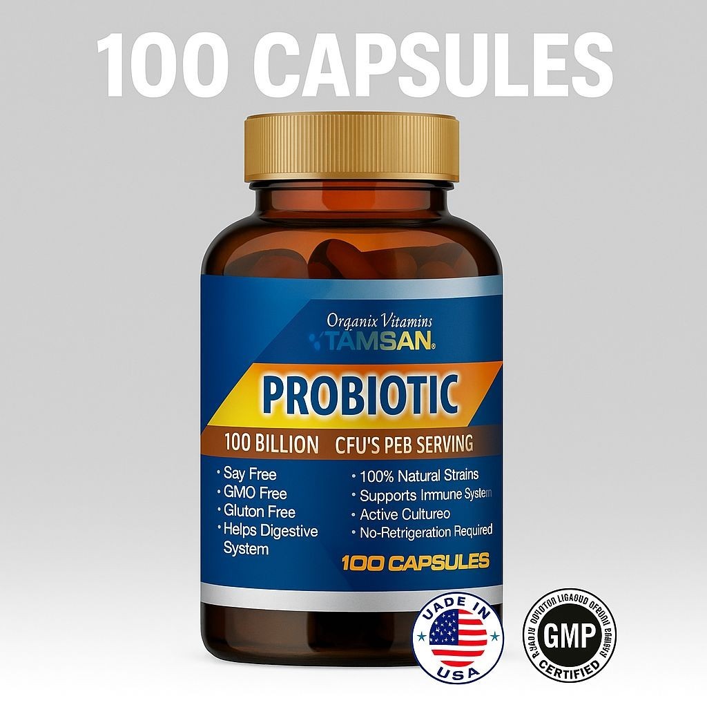 Probiotics 100 Billion CFU Capsules – Supports Digestive And Gut Health made USA