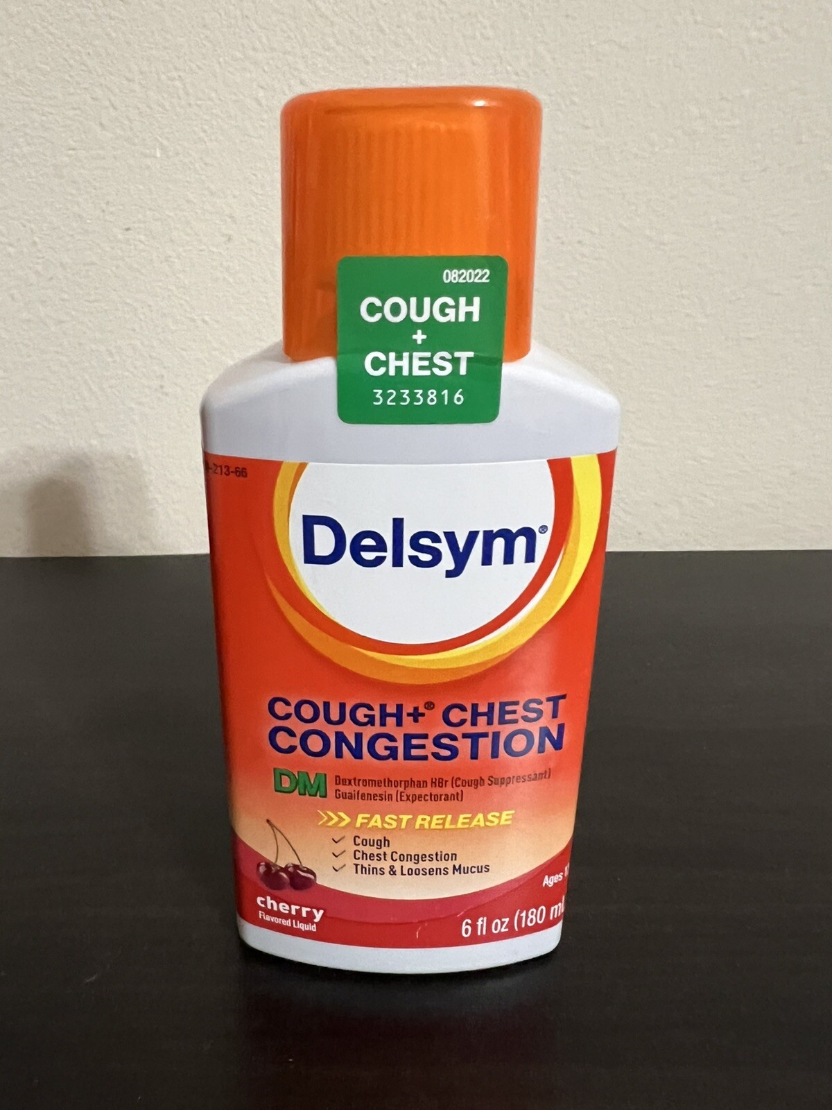 Delsym Cough & Chest Congestion Cherry Liquid 6Fl Oz Ea Exp: 01/2027