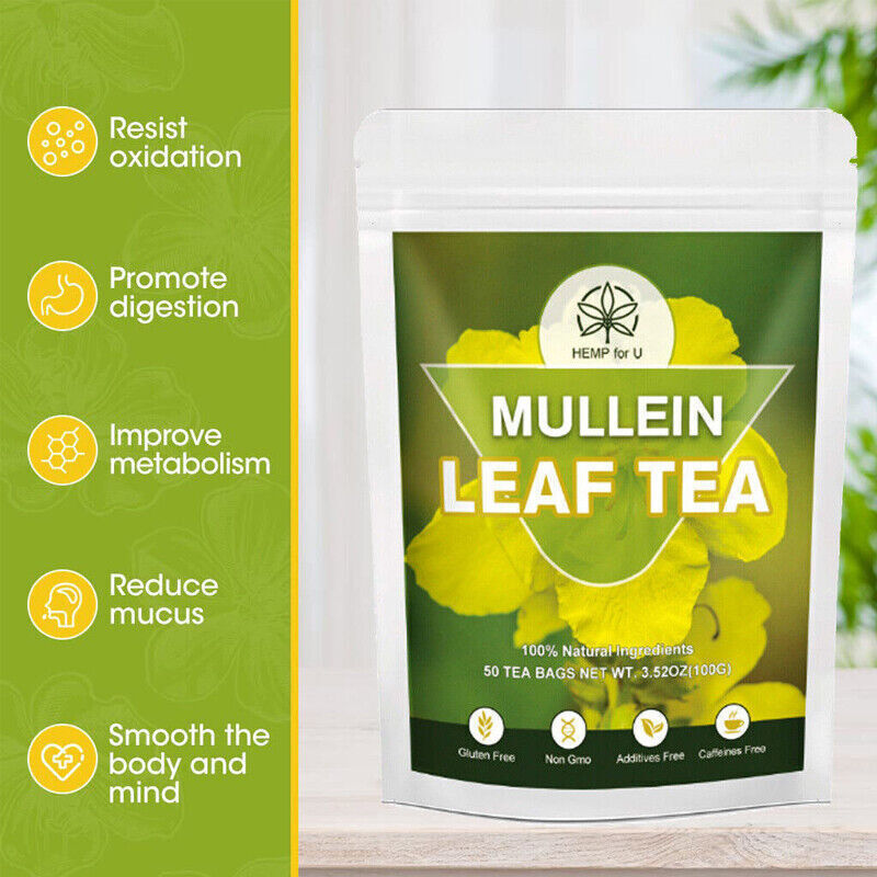 Natural Mullein Drops Mullein Leaf Tea For Lung Cleanse Respiratory Health