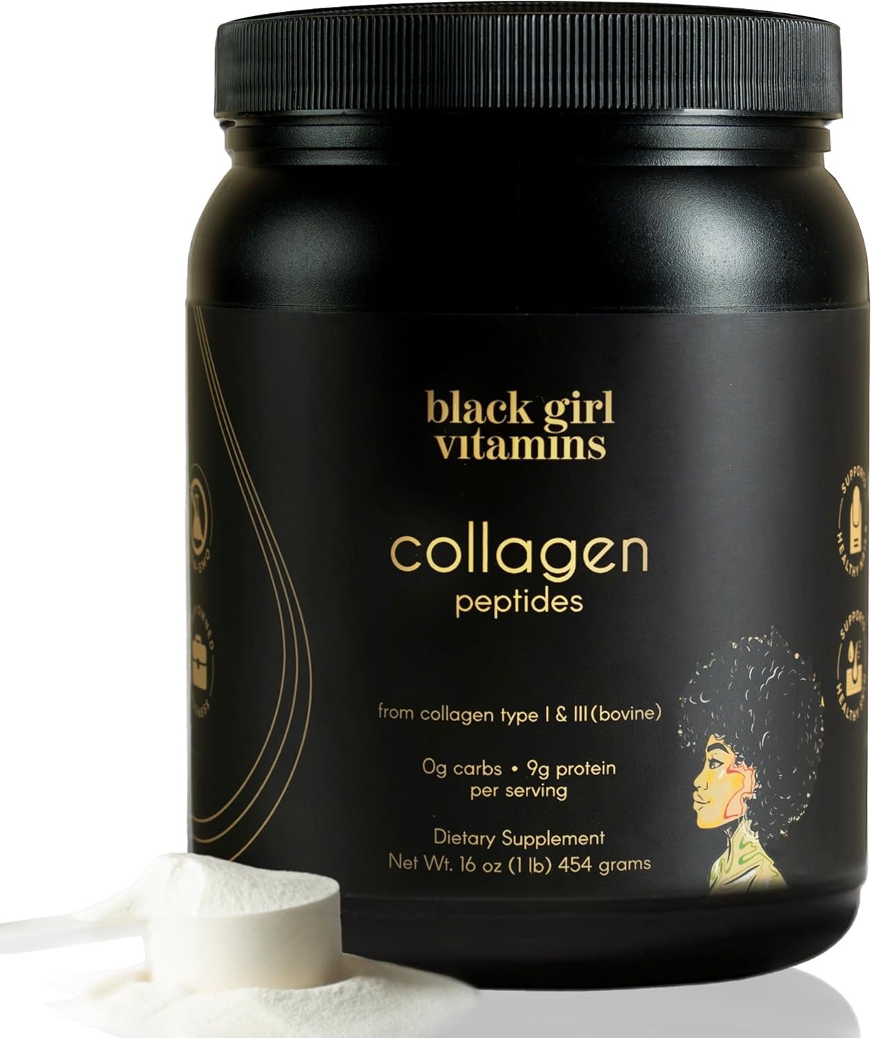 Black Girl Vitamins | Collagen Peptides Powder – for Skin, Hair &…