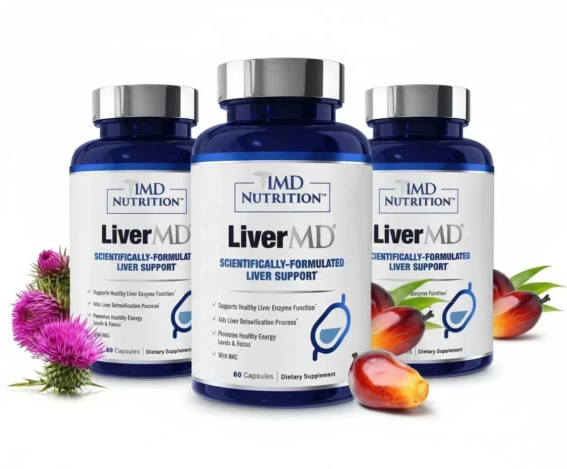 3 Packs 1MD Nutrition LiverMD – Liver Support Supplement New | Exp 11/2027