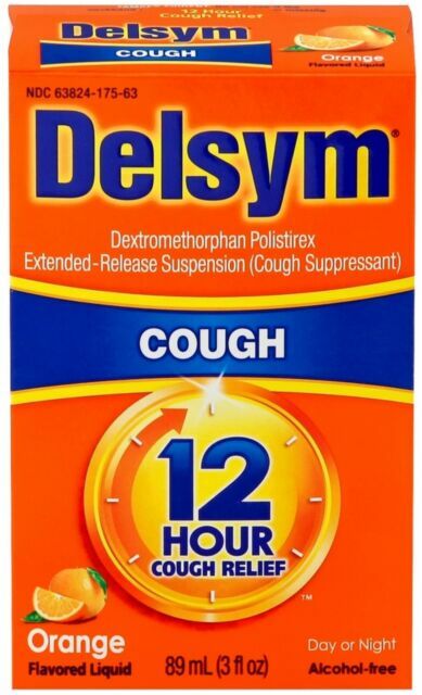 SM Delsym 12 Hour Cough Suppressant Liquid Orange Flavour 5 Oz (3 Pack)
