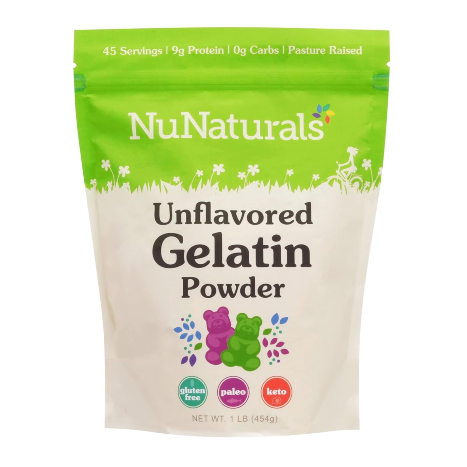 Pure Beef Gelatin Powder, Unflavored, 1 lb/