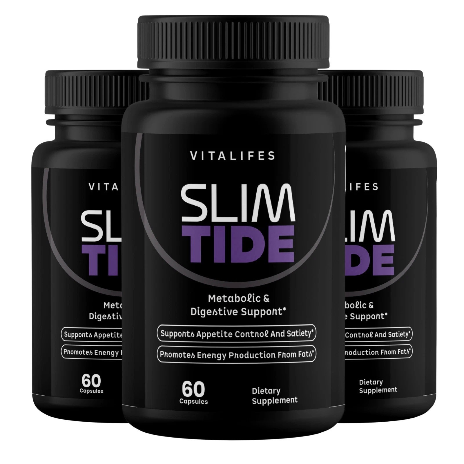 (3 Pack) Slimtide Advanced Energy And Fitness Supplement Slim Tide 180 Capsules