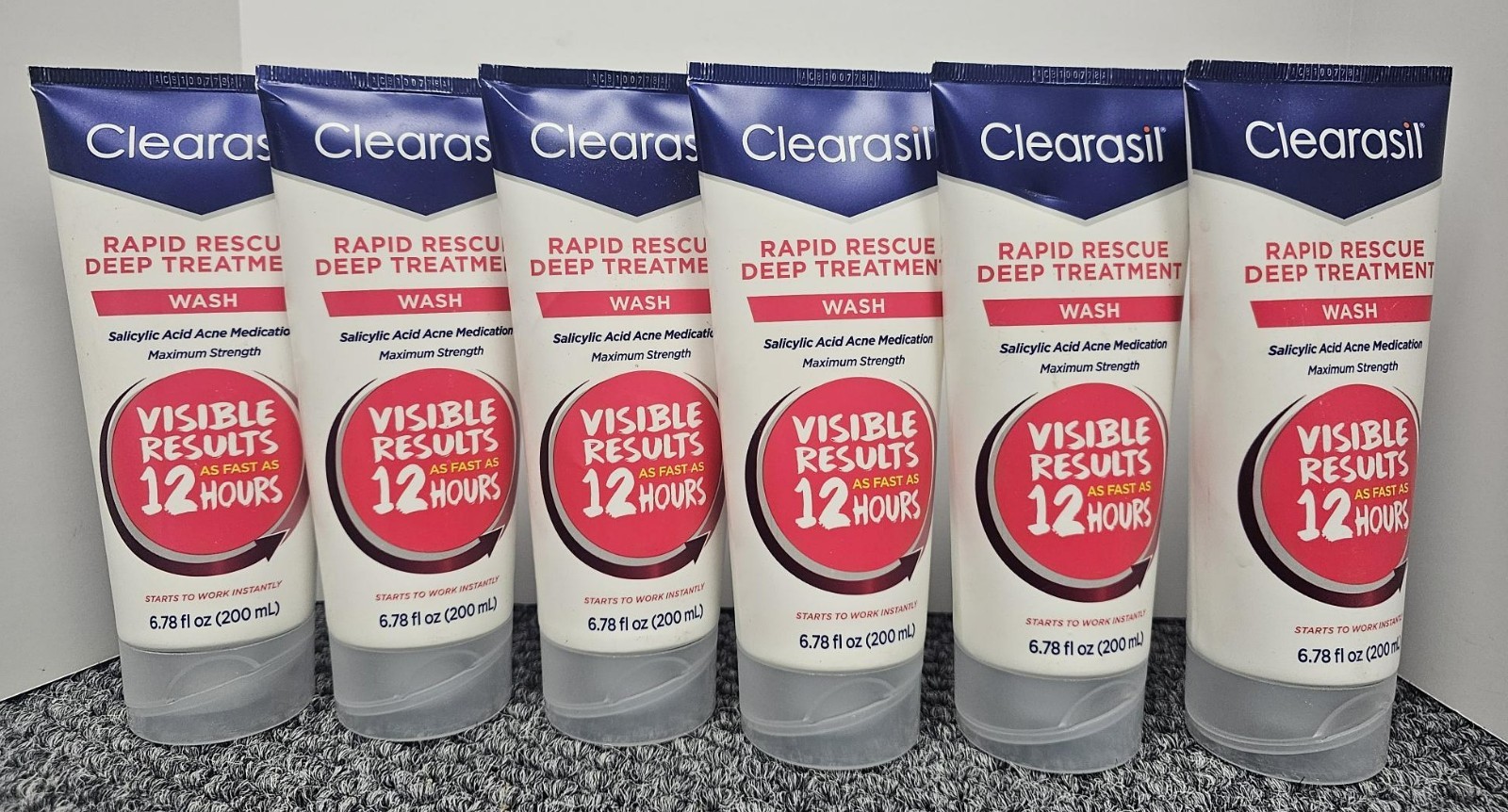 Clearasil Rapid Rescue Deep Treatment Wash 6.78 Fl Oz expiration 3/27 lot of 6