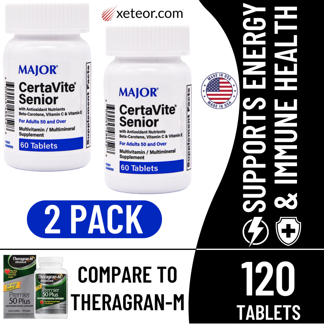 Major CertaVite with Antioxidants Vitamins & Minerals – 60 Tablets | Exp 11-2024