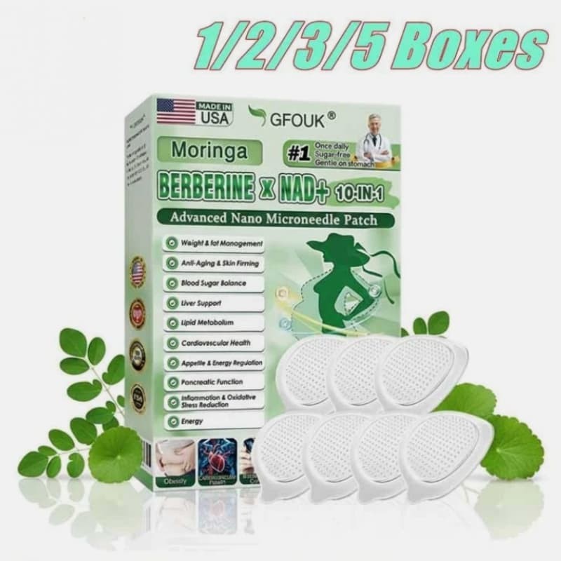 Premium histicated Nano Microneedle Patch Moringa Berberine x NAD+10-in-1 P