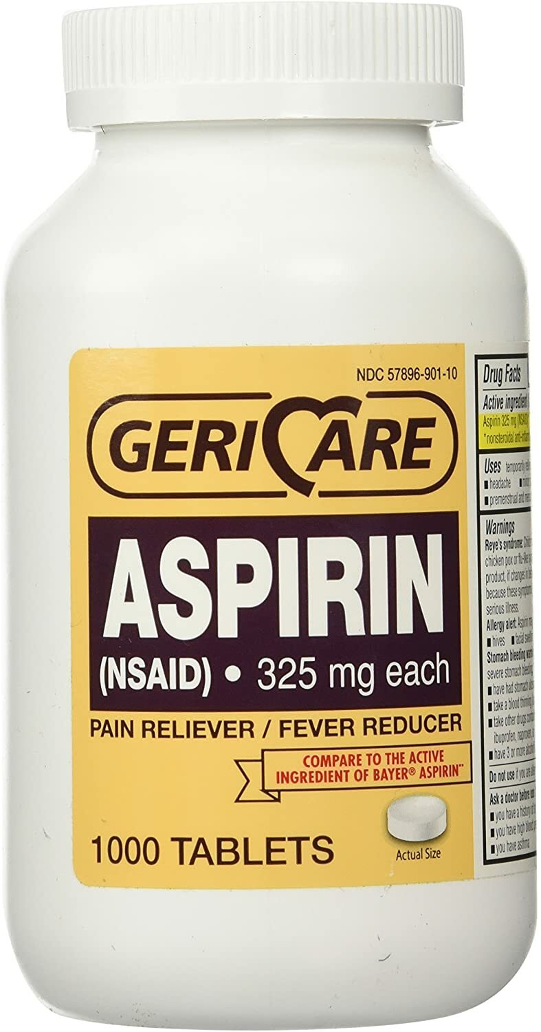 Geri-Care, Aspirin Tablets 325mg by Geri-Care, 1000 Count