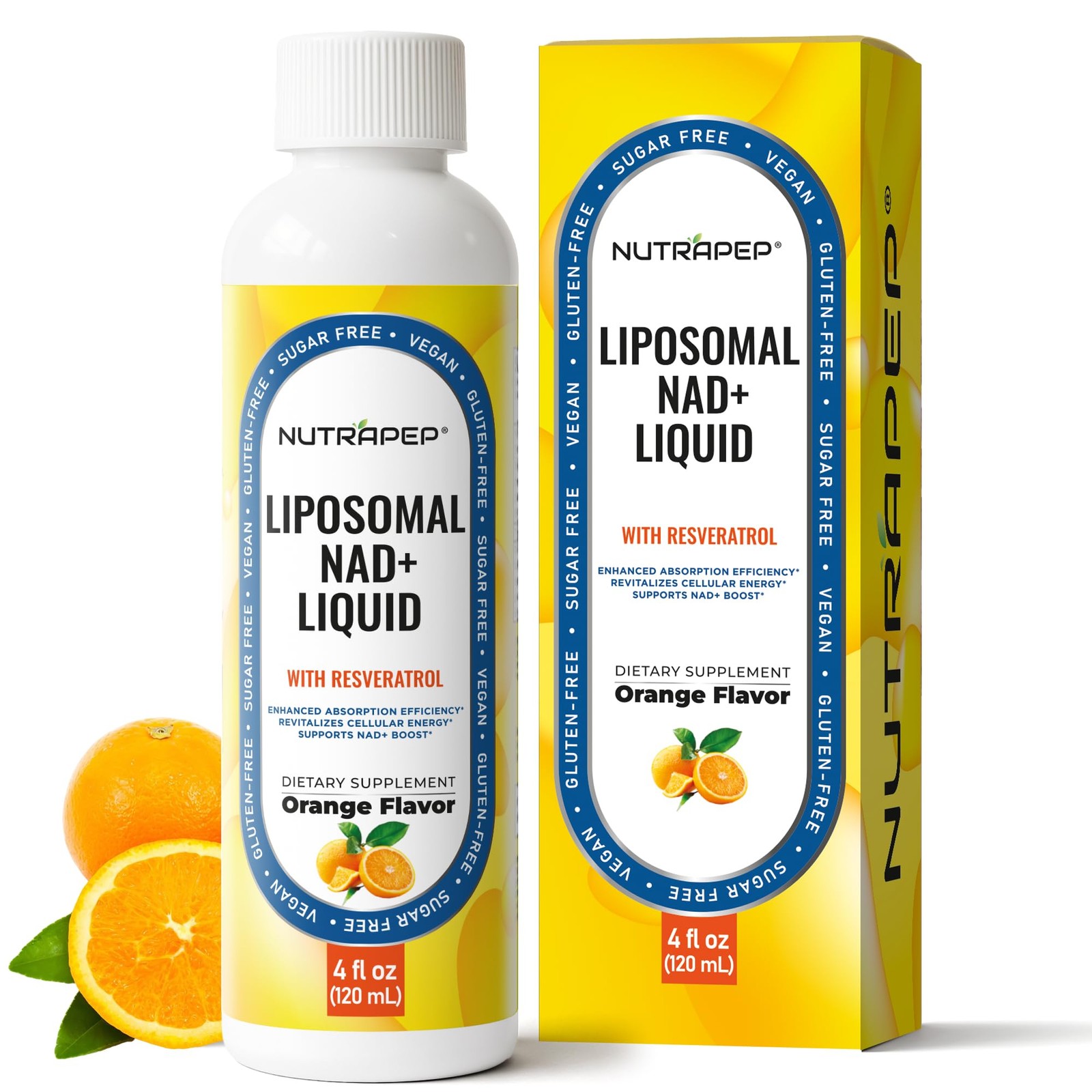NutraPep Liposomal NAD+ Liquid Supplement with 4 Fl Oz (Pack of 1)
