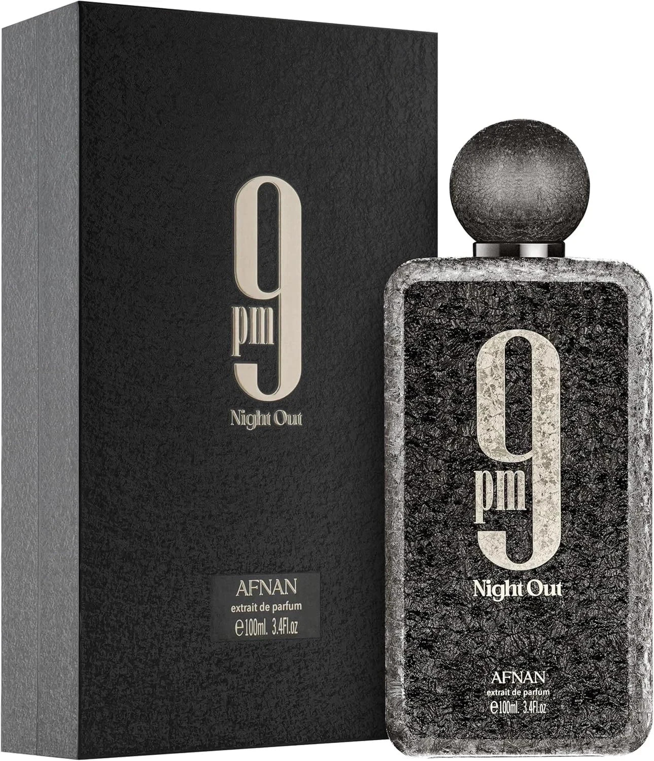 Afnan Unisex 9 PM Night Out Extrait de Parfum Spray 3.4 oz Fragrances
