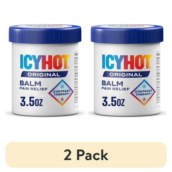 2 Pack Icy Hot Original Muscle & Joint Pain Relief Balm with Menthol 3.5oz