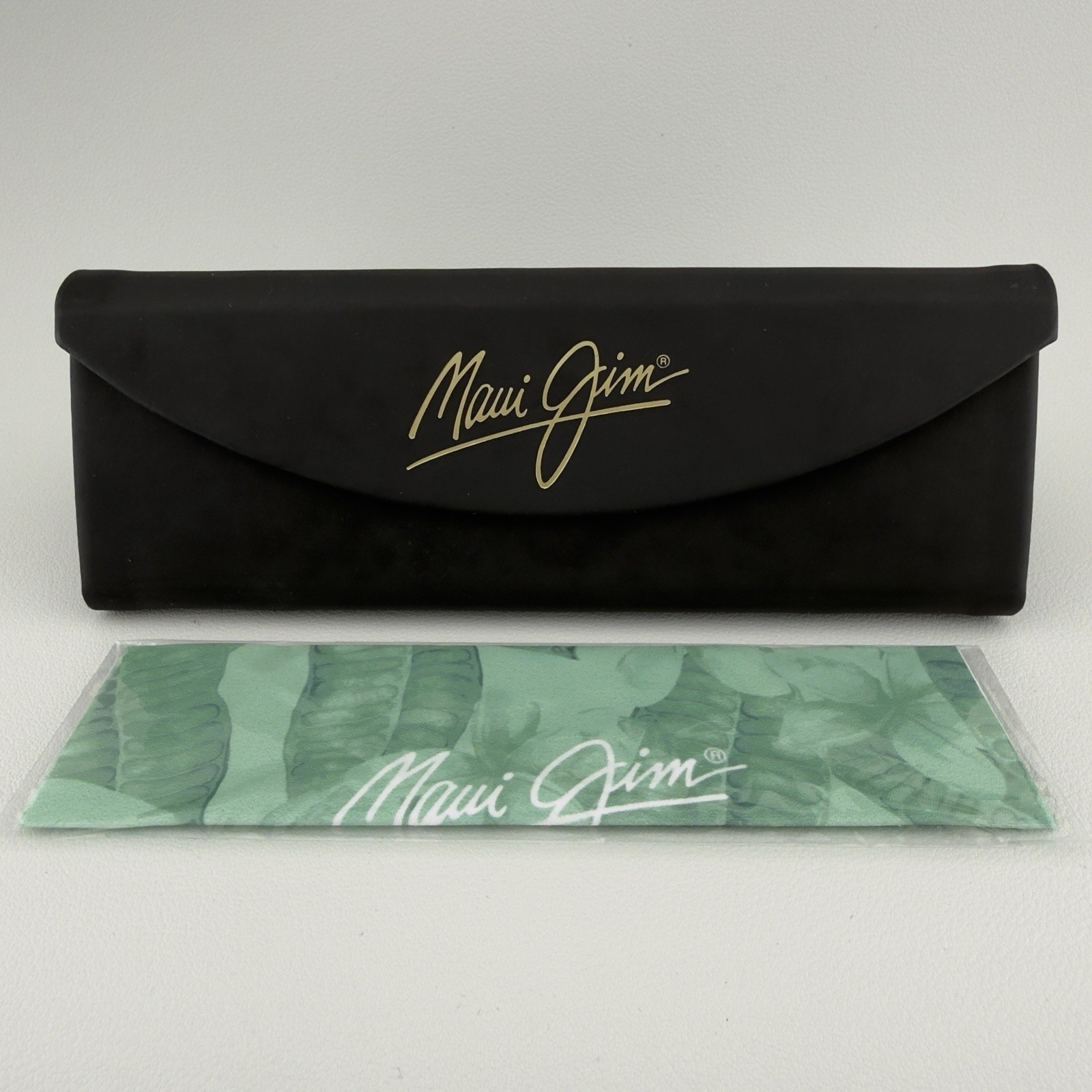 Maui Jim Small Black Trifold Glasses Case Cleaning Cloth