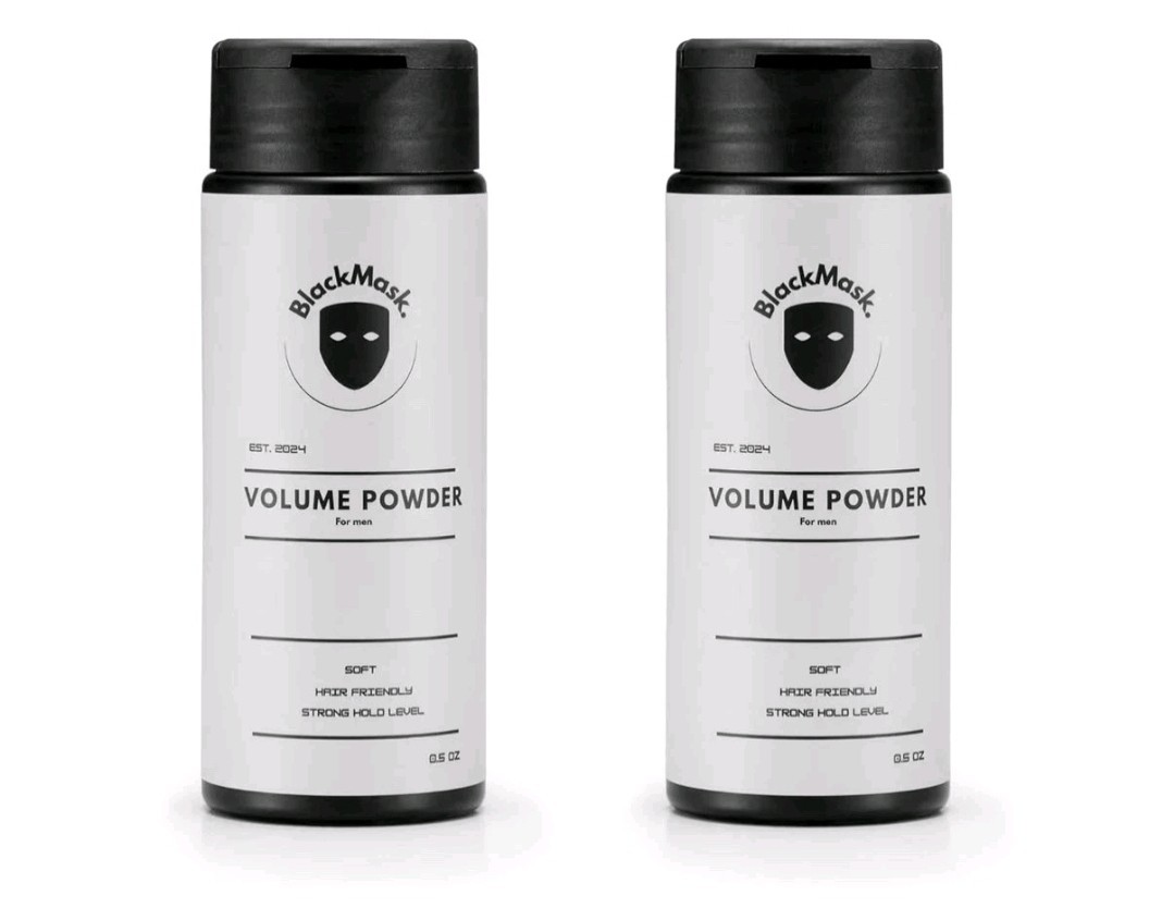 Black Mask Texture Powder for Men, Easy-to-Apply Styling Powder Dry Hair Look-2