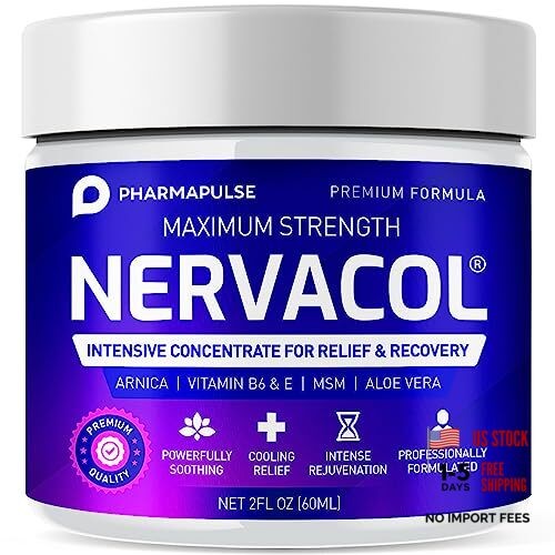 Pharmapulse Neuropathy Cream – Maximum Strength for Feet, 2 Fl Oz (Pack of 1)
