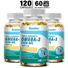 Omega 3 Fish Oil – with EPA & DHA, Supports Nervous System, Skin and Hair Health